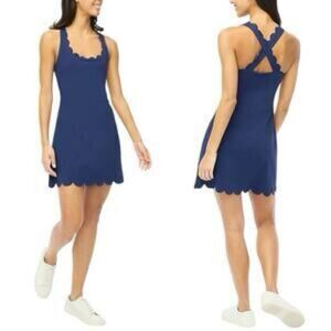 NWT J. Crew Factory Scalloped Active MiniDress in Navy Blue